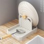 1pc Pot Racks Creative Cat Ear Pot Lid Rack Countertop Multi-functional Vertical Holder Stand Foldable Wall Hanging Spoon Storage Organizer For Spatula Pot Lid