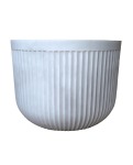 Flute Round Japi Planter - Small JVFL36 360MM Width X 310MM Height Burnt Cement