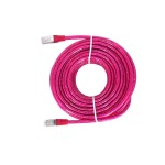 Cyberdyne CZK-1460 Cat. 6E Ftp Strand Cable Transparent Red 10M
