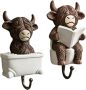 Highland Cow Decorative Wall Hook For Bathroom Decor