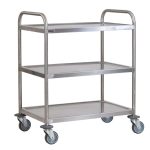3 Tier Tea food Trolleys Grade 18 8 Stainless