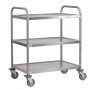 3 Tier Tea/food Trolleys Grade 18/8 Stainless