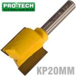 PRO-TECH Straight Bit 20mm X 20mm Cut 2 Flute Metric 1/4' Shank