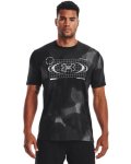 Men's Ua Football All Over Print Metal Logo Short Sleeve - Black XXL