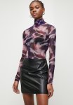Superbalist Mesh Turtleneck - Berry Blurr