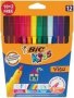 BIC Kids Visa Felt Pens Wallet Of 10 + 2