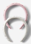 Cotton On Sophia Luxe Headband 2 Pack - Vanilla ballerina Beaded