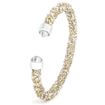 Goldair Gold Tone Glitter Snap On Bangle