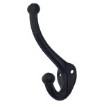 Small Antique Double Hook Black 8CM