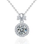 S925 Sterling Silver Moissanite Perfume Bottle Necklace