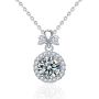 S925 Sterling Silver Moissanite Perfume Bottle Necklace