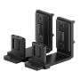 Bonikluba Sliding Barn Door Bottom Floor Guide Adjustable U Shape Flexible Flush Design Wall Mounted Black 2 Pcs