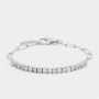 Sterling Silver Cubic Zirconia Paperclip Tennis Bracelet