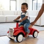 Vintage Style Kids' Ride-on Racing Car - Retro Pedal Power