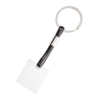 Shiny Nickel Keychain With Translucent Strap
