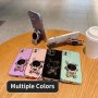 For Samsung Galaxy A03/GALAXY A04/GALAXY A05/GALAXY A05S 's Fashion Electroplated Shockproof Stereoscopic Fashionable Large Window Space Rabbit Stand Phone Case