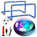 Ourhonor Hover Soccer Balls 2 IN1 Hover Football Toy Set With LED Star Night Light USB Rechargeable Bumper Sports Games Gift For
