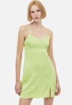 Textured-weave MINI Dress - Lime Green
