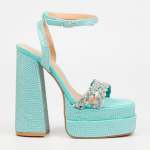 Rock & Co Sachi 15 Heel - Teal - Teal 4