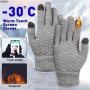 Women's Winter Touch Screen Gloves Warm Thicker Thermal Finger Gloves Driving Running Texting Gloves For Cold Weather