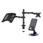 Laptop Stand And Monitor Screen Arm Mount With Phone Holder