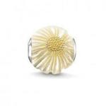Karma Silver Enamel Daisy Bead