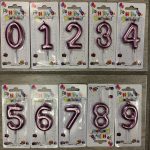 Rose Gold Number Candles Pt