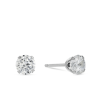Stainless Steel & Cubic Zirconia Round Stud Earrings