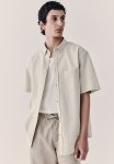 Regular Fit Short-sleeved Oxford Shirt - Light Beige