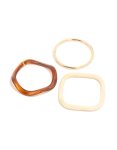 Goldair Gold Thin Resin Bangles 3-PACK