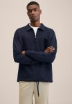 Neron Cotton Sweatshirt With Zip Neck - Dark Navy