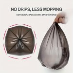 100PCS Extra Thick Disposable Trash Bags 44.96CM X 50.04CM Flat Mouth Design For Easy Opening - Perfect For Kitchen Bathroom Bed