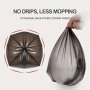 100PCS Extra Thick Disposable Trash Bags 44.96CM X 50.04CM Flat Mouth Design For Easy Opening - Perfect For Kitchen Bathroom Bedroom & Outdoor Use