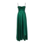 Emerald High Low Skirt Corset Dress