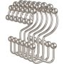 Shower Curtain Hooks Rings For Bathroom Shower Rods Curtains NICKEL-6PCS