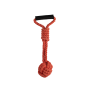 Ball And Handle Rope Toy - Coral - Dog Toys