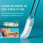 24-PACK Disposable Adhesive Ear Cleaning Sticks Soft Silicone Earwax Removal Tools For Adults Seniors And Children Safe And Easy