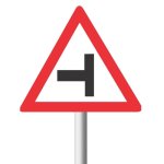 Side-road Junction Left Road Sign W107