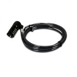 Port Connect T-bar Slot 4 Digit Combination Lock 1.8M Blac