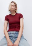 Fitted T-Shirt - Burgundy
