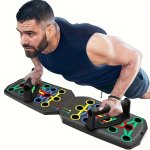 1PC Multifunctional Push Up Board Portable Foldable Push-up Board Home Workout Equipment For Chest Muscle Exercise Strength Trai