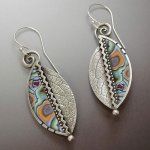 2PCS Men's Retro Bohemian Leaf Dangle Earrings Birthday Party Anniversary Gift Earrings Valentine's Day Gift