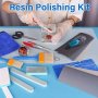 4/5/14/18PCS Resin Casting Polishing Kit With 7PCS Sandpaper 5PCS Resin File Kit Polishing Strips&blocks Scissors Wooden Brush Cloth Tools For Polishing Epoxy Resin Jewelry