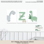 Canvases Dotty Drawing Dino Dinosaur Canvas