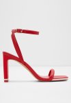 Elize Barely There Block Heel - Red