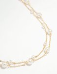 Goldair Gold Plated Pearl Layered Necklace