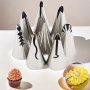 7PCS Stainless Steel Cake Decorating Set - Pleated Skirt Nozzles For Elegant Baking & Cupcakes - Essential Kitchen Tools