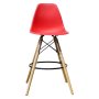 Gof Furniture - Kim High Counter Kitchen Bar Stool Red