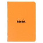 Rhodia Lined Side Stapled Notebook 80GSM 48 Sheets A4 Orange