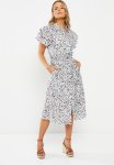 Tommy Hilfiger Co Voile Floral Midi Shirt Dress - Coastal Floral Ditsy Spring Lime